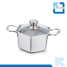 304 18/8 Stainless Steel Hexagon Stock Pot & Soup Pot